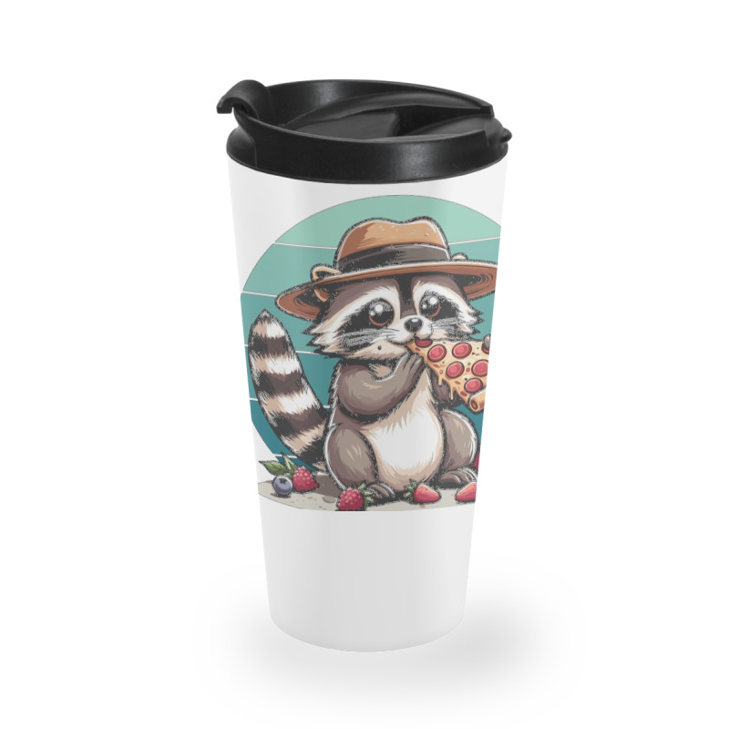 Girl Dinner - Racoon Eating Pizza Travel Mug | Artistshot