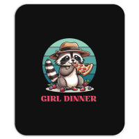 Girl Dinner - Racoon Eating Pizza Mousepad | Artistshot