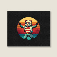 Panda Vintage Landscape Canvas Print | Artistshot