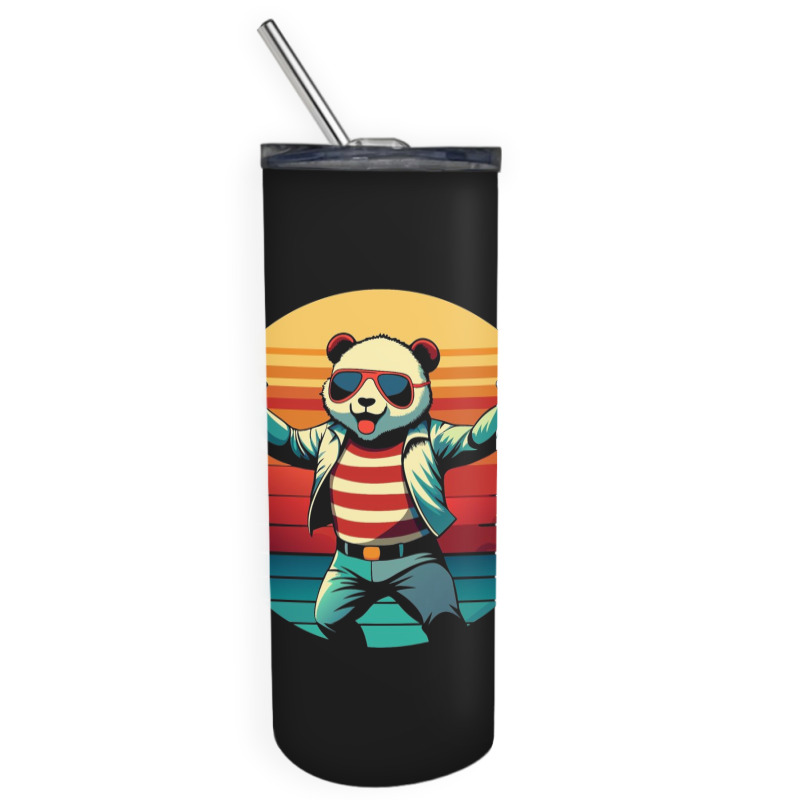 Panda Vintage Skinny Tumbler | Artistshot