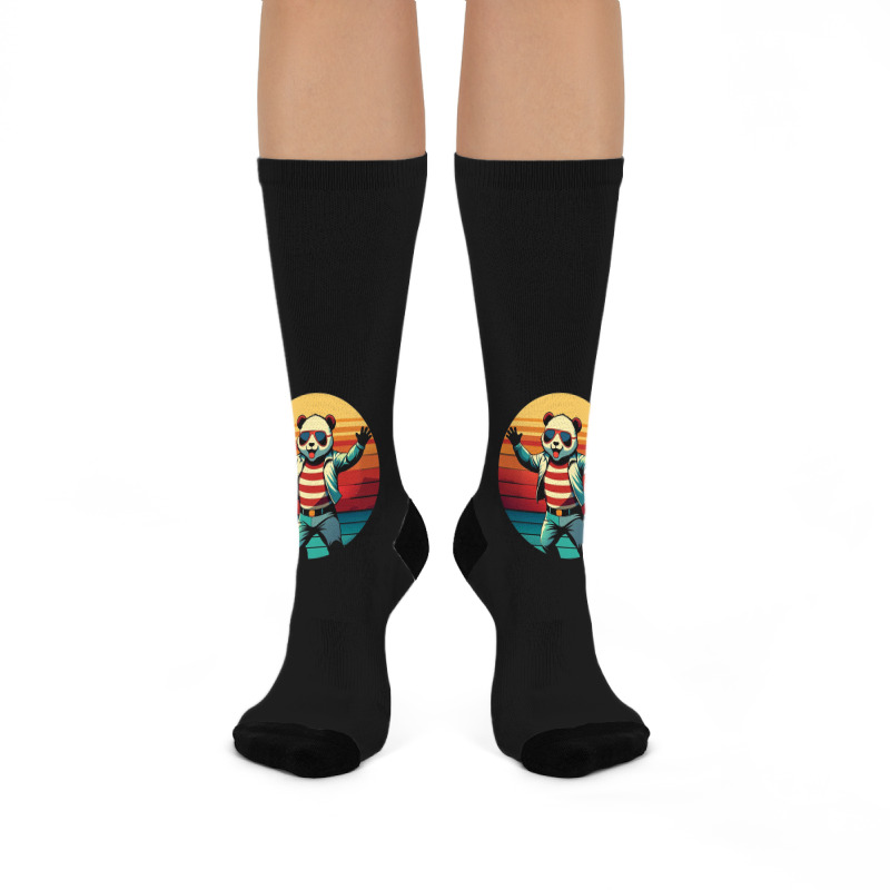 Panda Vintage Crew Socks | Artistshot