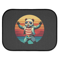 Panda Vintage Rear Car Mat | Artistshot