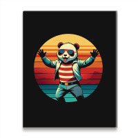 Panda Vintage Metal Print Vertical | Artistshot