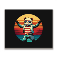 Panda Vintage Metal Print Horizontal | Artistshot