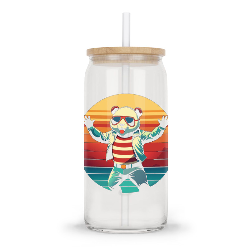 Panda Vintage Glass Tumbler | Artistshot