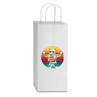 Panda Vintage Double Wine Paper Bag - 6 1/2 X 3 1/2 X 12 3/8 | Artistshot