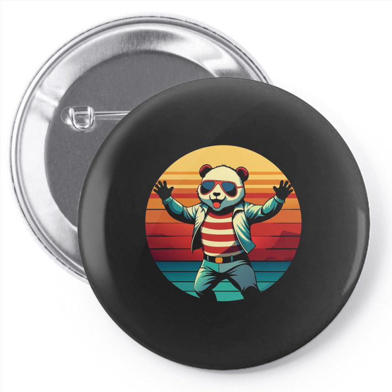 Panda Vintage Pin-back Button | Artistshot