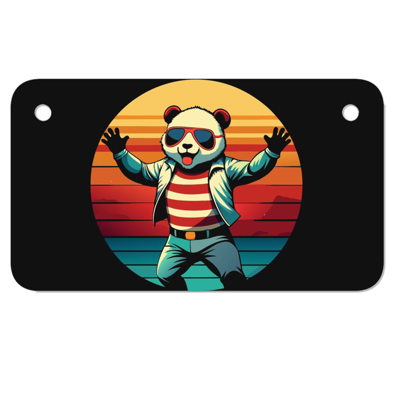 Panda Vintage Motorcycle License Plate | Artistshot