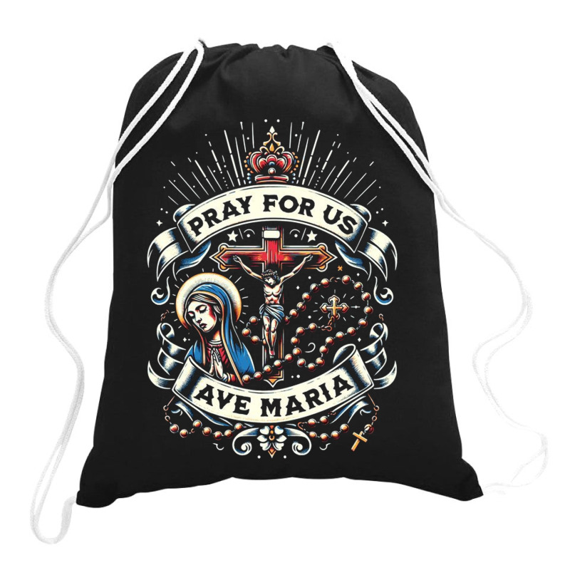 Pray For Us Drawstring Bags | Artistshot