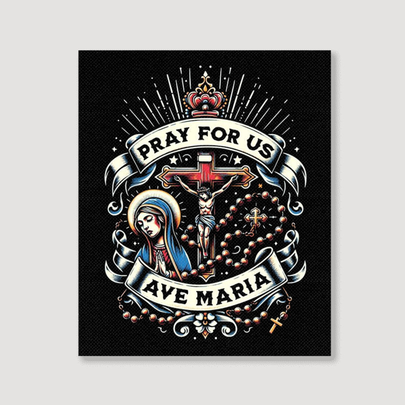 Pray For Us Portrait Canvas Print | Artistshot