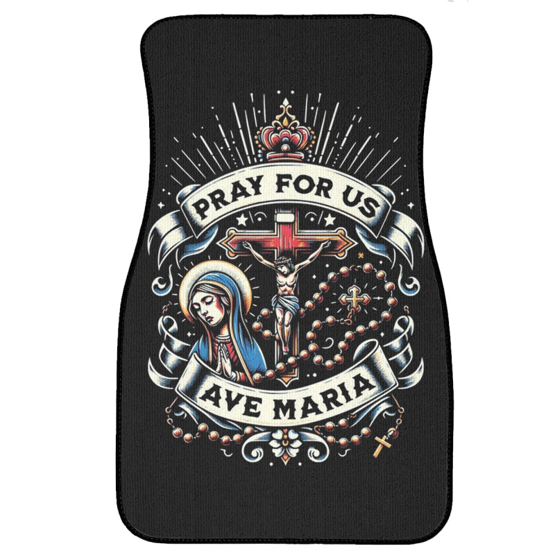 Pray For Us Front Car Mat | Artistshot