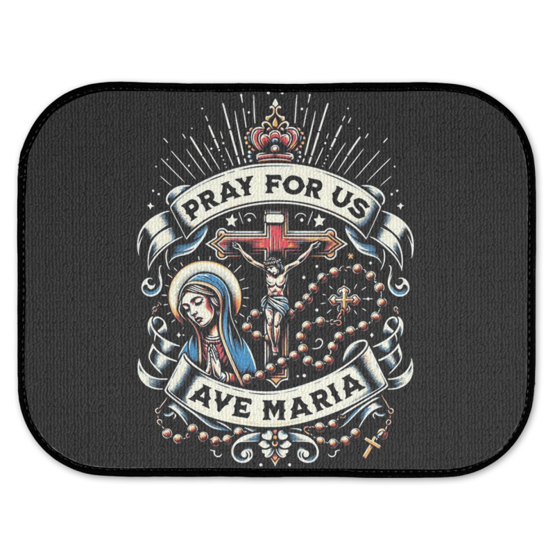 Pray For Us Rear Car Mat | Artistshot