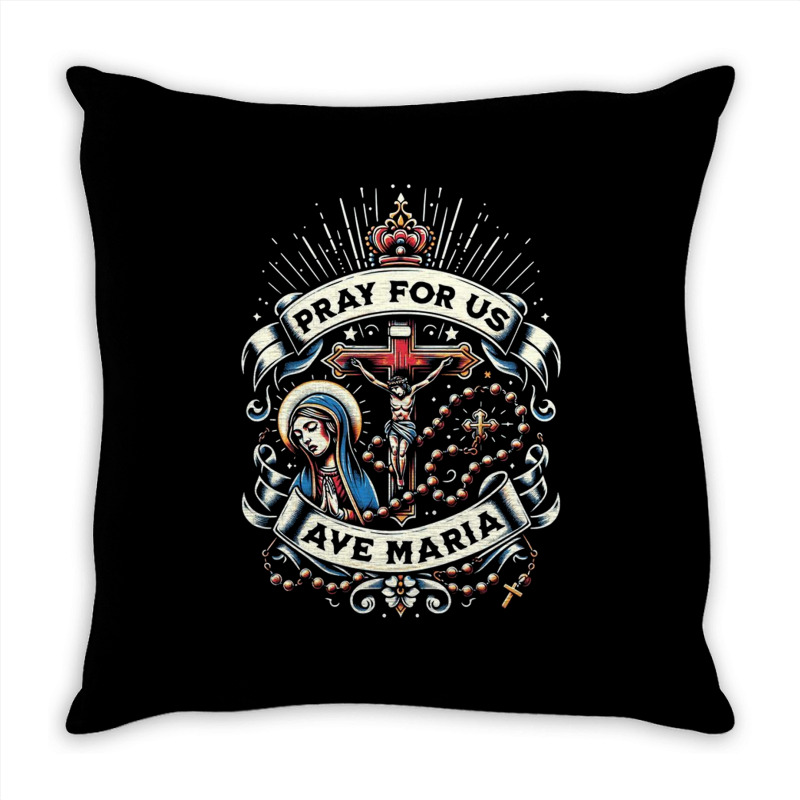 Pray For Us Throw Pillow | Artistshot