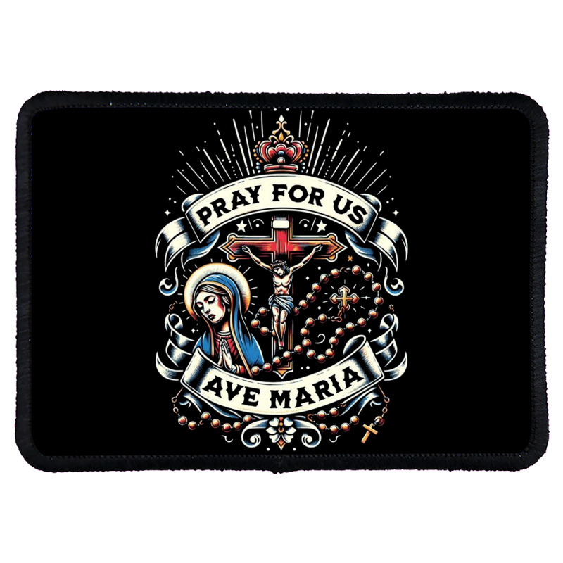 Pray For Us Rectangle Patch | Artistshot