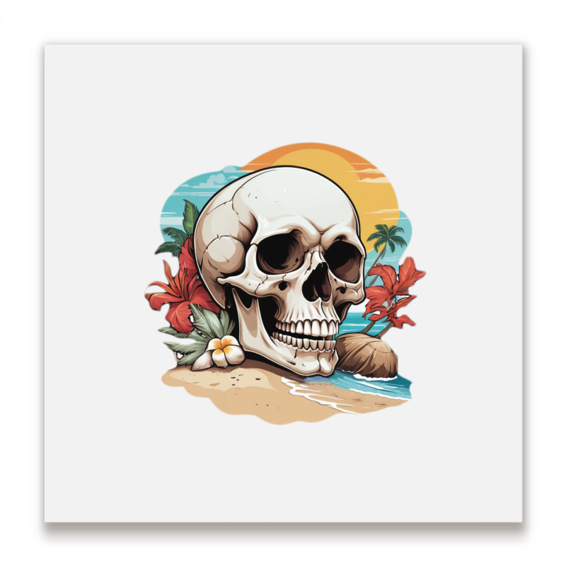 The Mystery Of The Smile Metal Print Square | Artistshot