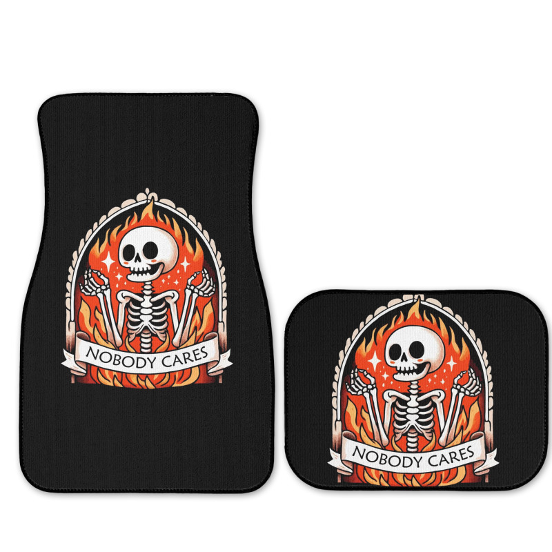 Skeleton Nobody Cares Full Set Car Mats | Artistshot