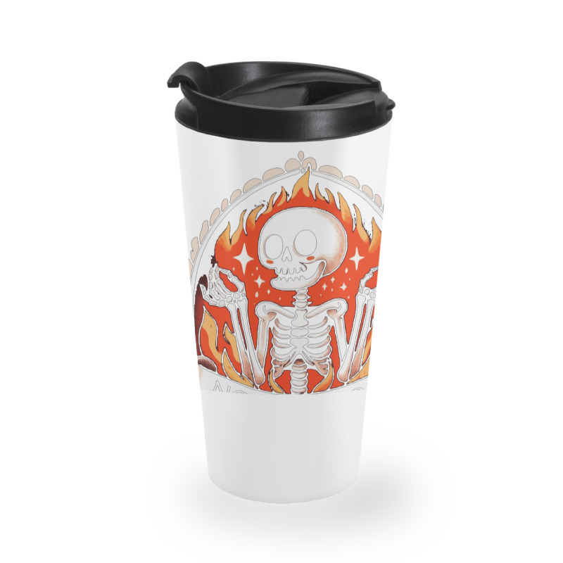 Skeleton Nobody Cares Travel Mug | Artistshot