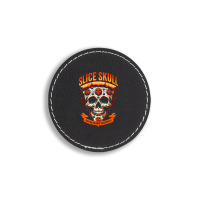 Slice Skull Round Leatherette Patch | Artistshot