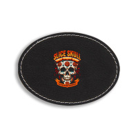 Slice Skull Oval Leatherette Patch | Artistshot