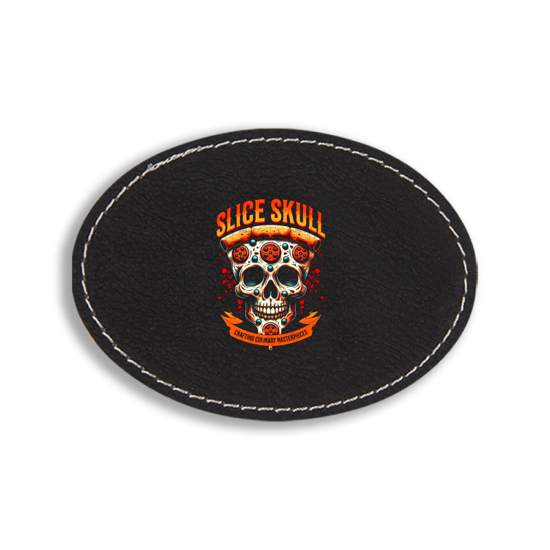 Slice Skull Oval Leatherette Patch | Artistshot