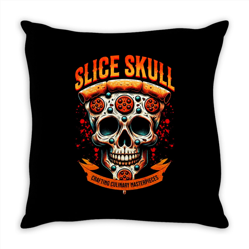 Slice Skull Throw Pillow | Artistshot