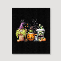 Spooky Coffee Halloween Portrait Canvas Print | Artistshot