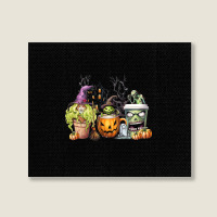 Spooky Coffee Halloween Landscape Canvas Print | Artistshot