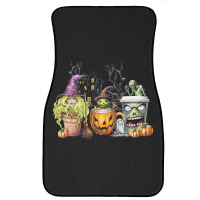 Spooky Coffee Halloween Front Car Mat | Artistshot