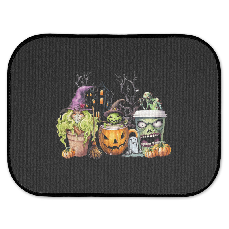 Spooky Coffee Halloween Rear Car Mat | Artistshot