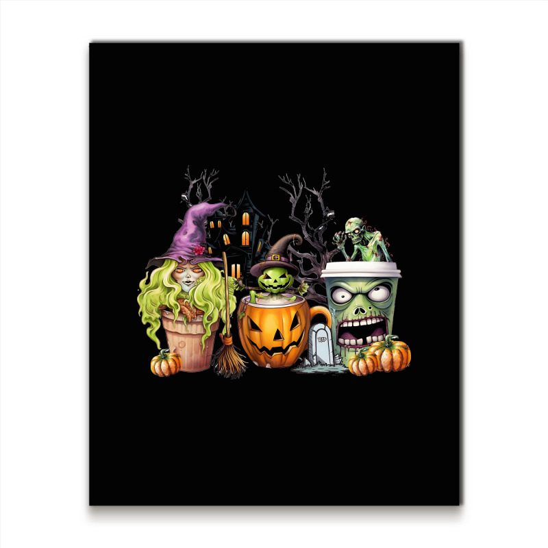 Spooky Coffee Halloween Metal Print Vertical | Artistshot