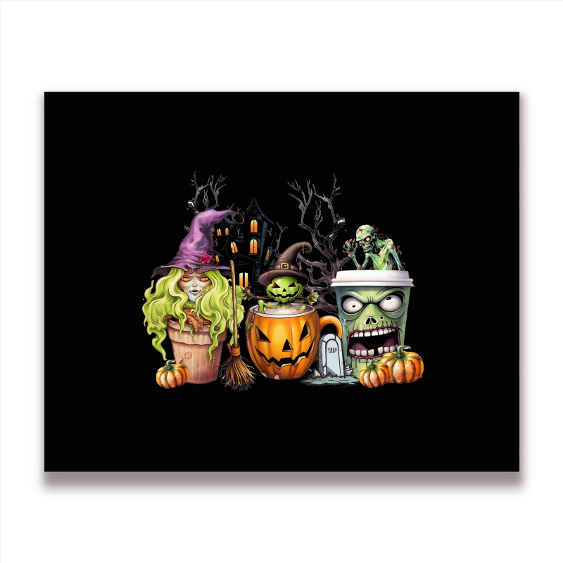 Spooky Coffee Halloween Metal Print Horizontal | Artistshot