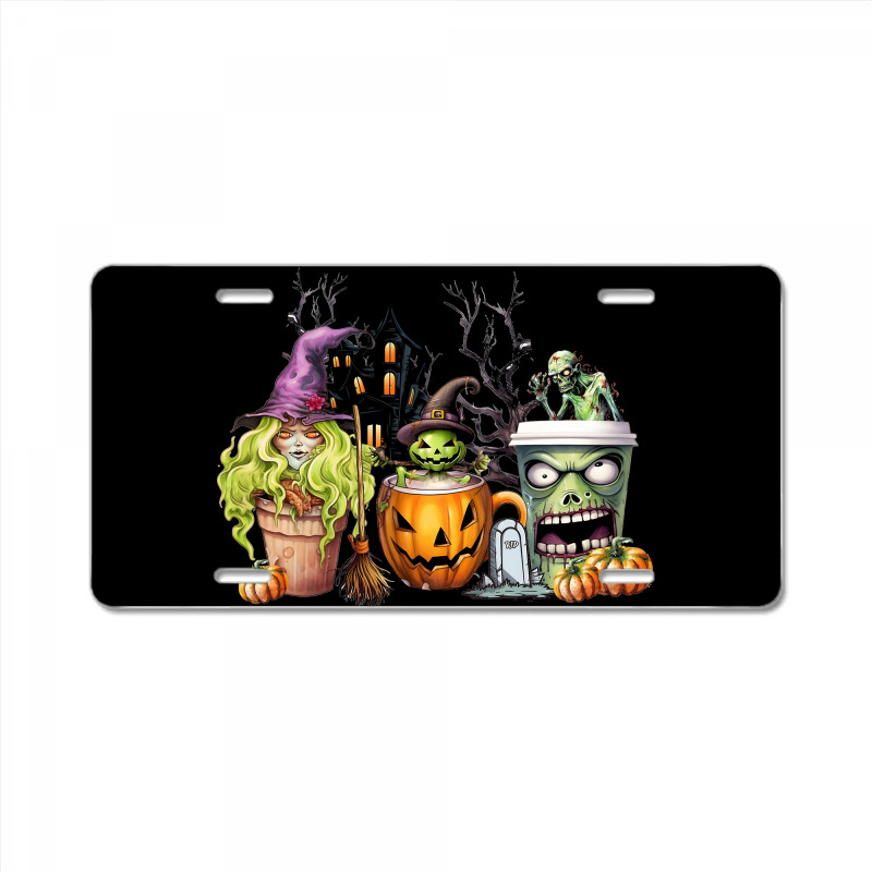 Spooky Coffee Halloween License Plate | Artistshot