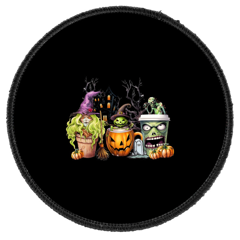 Spooky Coffee Halloween Round Patch | Artistshot