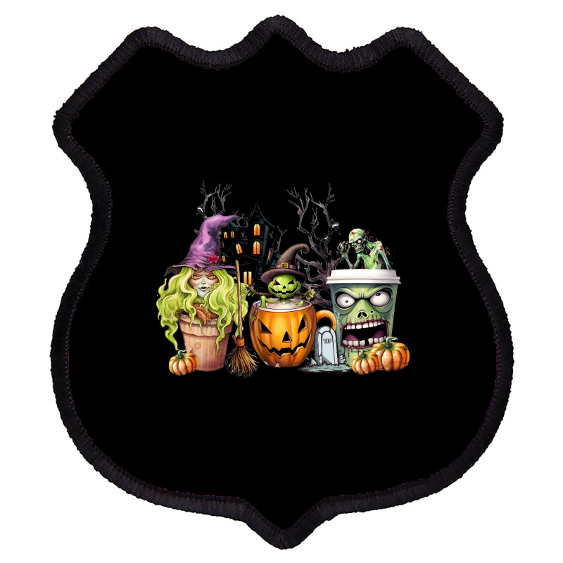 Spooky Coffee Halloween Shield Patch | Artistshot