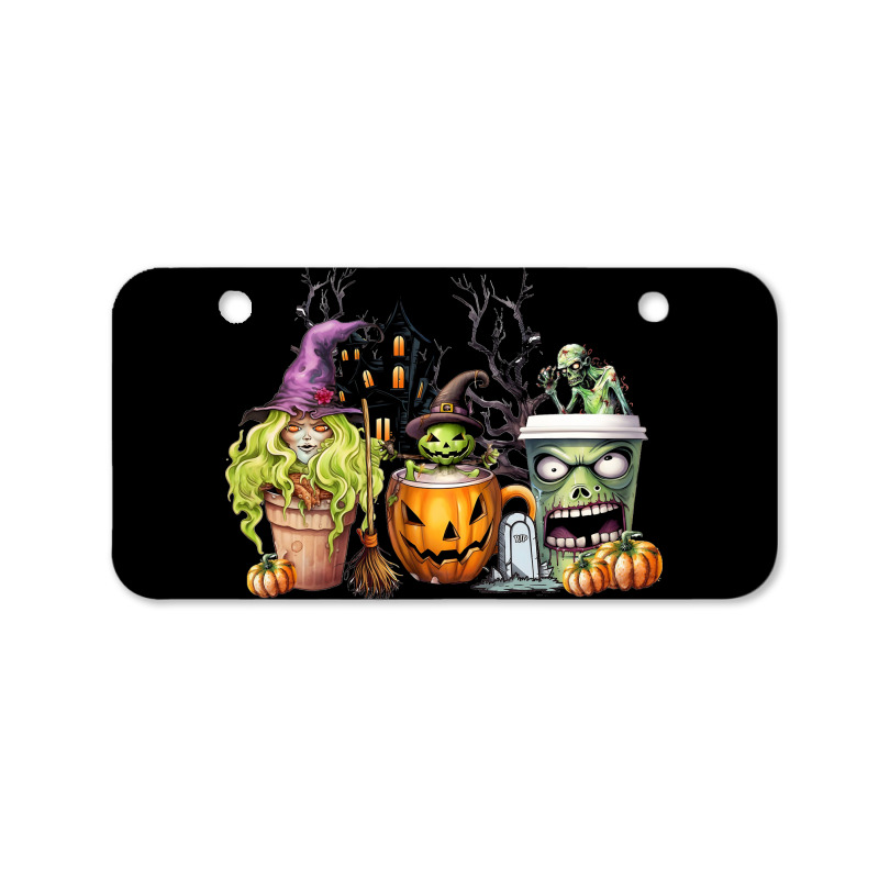 Spooky Coffee Halloween Bicycle License Plate | Artistshot