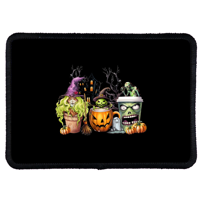 Spooky Coffee Halloween Rectangle Patch | Artistshot