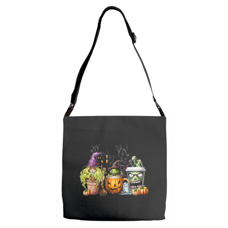 Spooky Coffee Halloween Adjustable Strap Totes | Artistshot