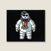 Stay-puft Marshmallow Man Comic Caricature Pop Cul Landscape Canvas Print | Artistshot