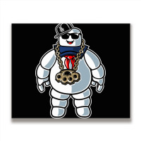 Stay-puft Marshmallow Man Comic Caricature Pop Cul Metal Print Horizontal | Artistshot