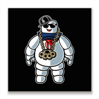 Stay-puft Marshmallow Man Comic Caricature Pop Cul Metal Print Square | Artistshot