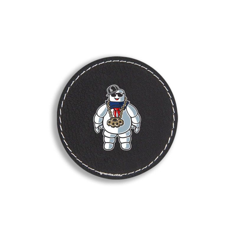 Stay-puft Marshmallow Man Comic Caricature Pop Cul Round Leatherette Patch | Artistshot