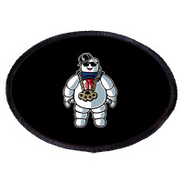 Stay-puft Marshmallow Man Comic Caricature Pop Cul Oval Patch | Artistshot