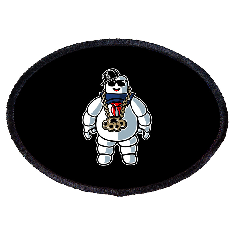 Stay-puft Marshmallow Man Comic Caricature Pop Cul Oval Patch | Artistshot