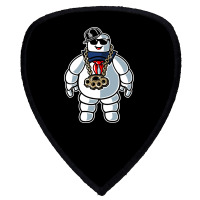 Stay-puft Marshmallow Man Comic Caricature Pop Cul Shield S Patch | Artistshot