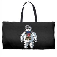 Stay-puft Marshmallow Man Comic Caricature Pop Cul Weekender Totes | Artistshot