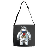 Stay-puft Marshmallow Man Comic Caricature Pop Cul Adjustable Strap Totes | Artistshot