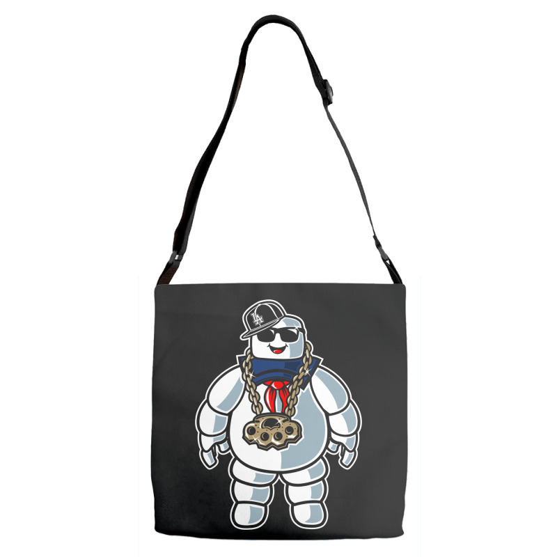 Stay-puft Marshmallow Man Comic Caricature Pop Cul Adjustable Strap Totes | Artistshot