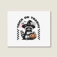 Trick Or Trashy Halloween Landscape Canvas Print | Artistshot