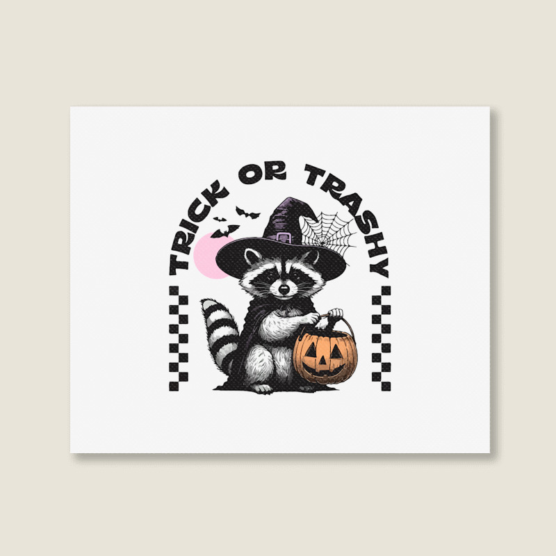 Trick Or Trashy Halloween Landscape Canvas Print | Artistshot