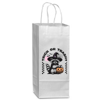 Trick Or Trashy Halloween Wine Paper Bag - 5 1/2 X 3 1/4 X 13 | Artistshot